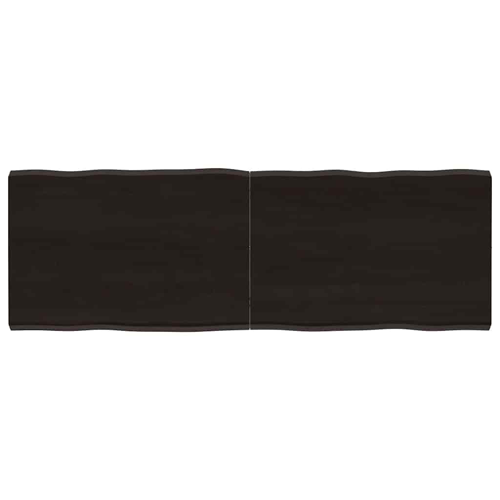 vidaXL Table Top Dark Brown 140x50x(2-4) cm Live Edge