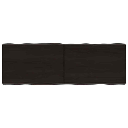 vidaXL Table Top Dark Brown 140x50x(2-4) cm Live Edge