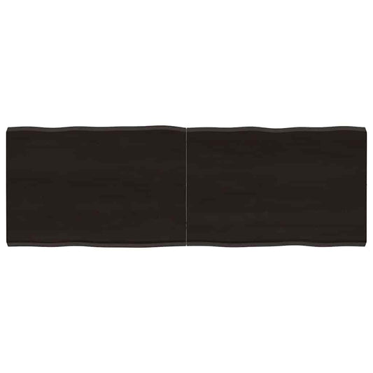 vidaXL Table Top Dark Brown 140x50x(2-4) cm Live Edge