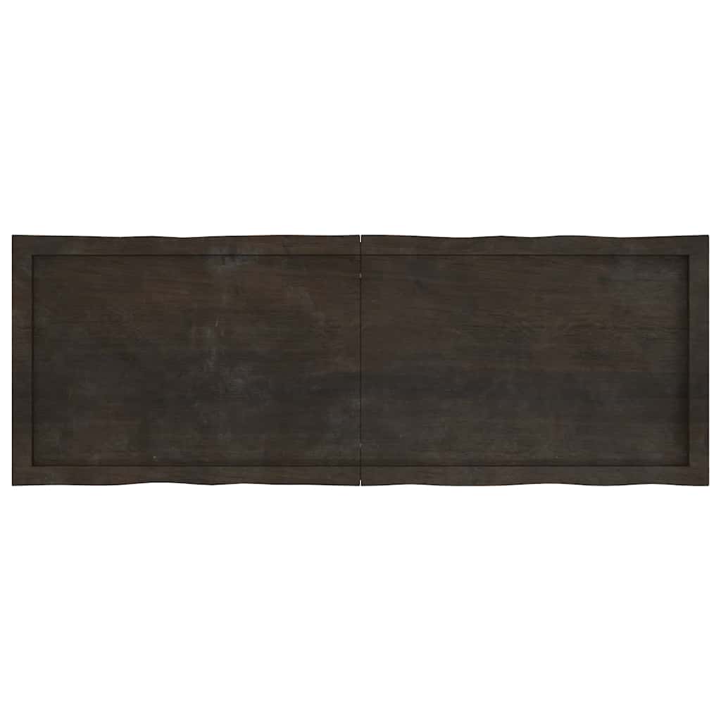 vidaXL Table Top Dark Brown 140x50x(2-4) cm Live Edge