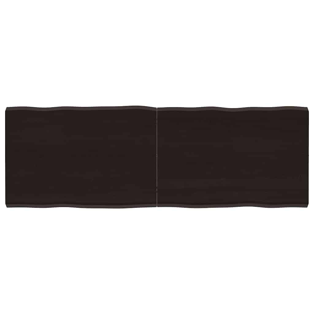 vidaXL Table Top Dark Brown 140x50x(2-4) cm Live Edge
