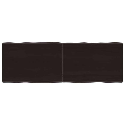 vidaXL Table Top Dark Brown 140x50x(2-4) cm Live Edge