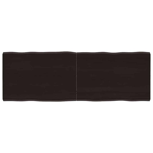 vidaXL Table Top Dark Brown 140x50x(2-4) cm Live Edge