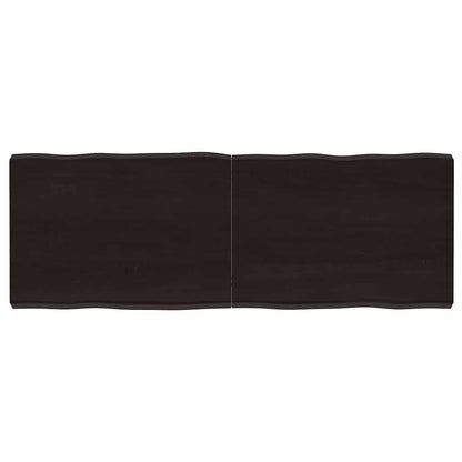 vidaXL Table Top Dark Brown 140x50x(2-6) cm Live Edge