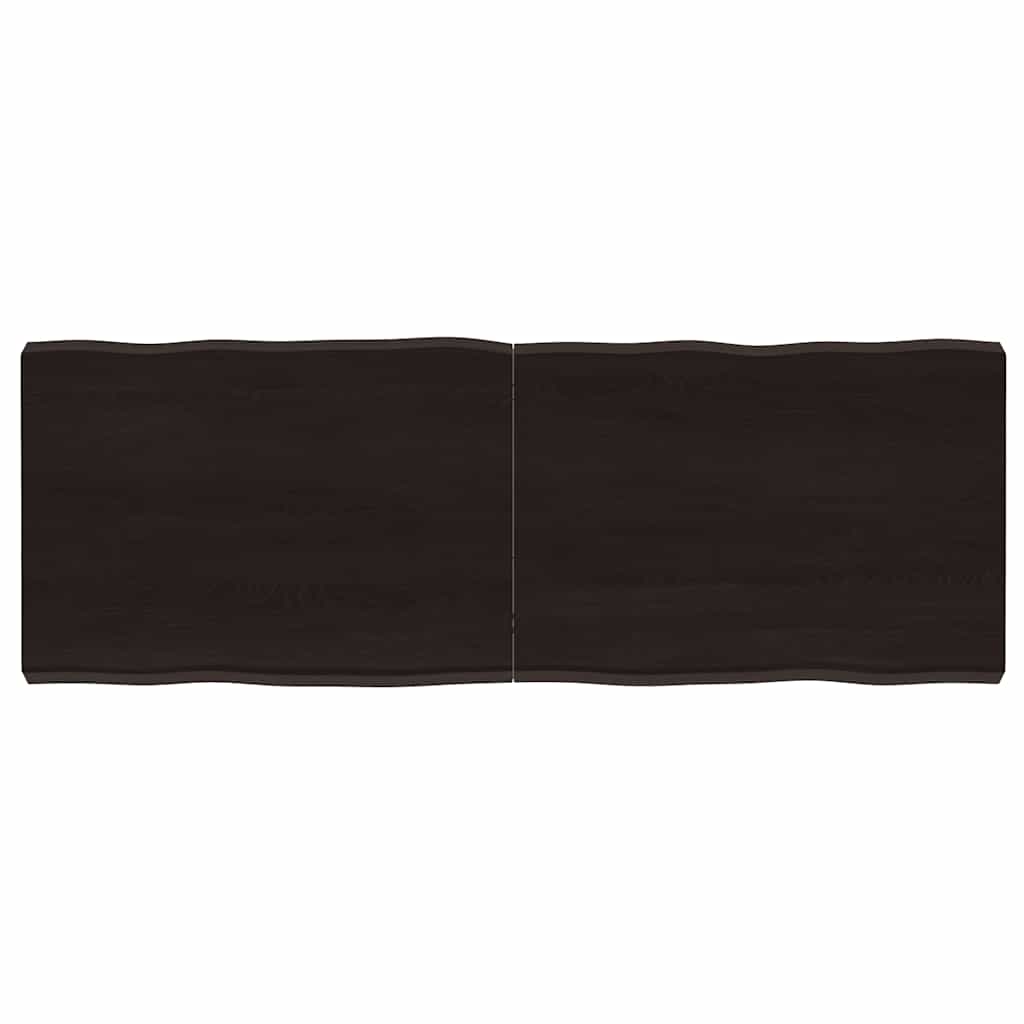 vidaXL Table Top Dark Brown 140x50x(2-6) cm Live Edge