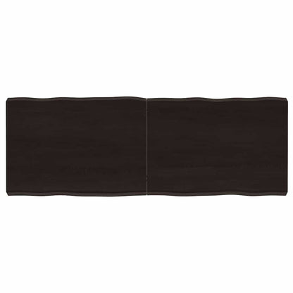 vidaXL Table Top Dark Brown 140x50x(2-6) cm Live Edge