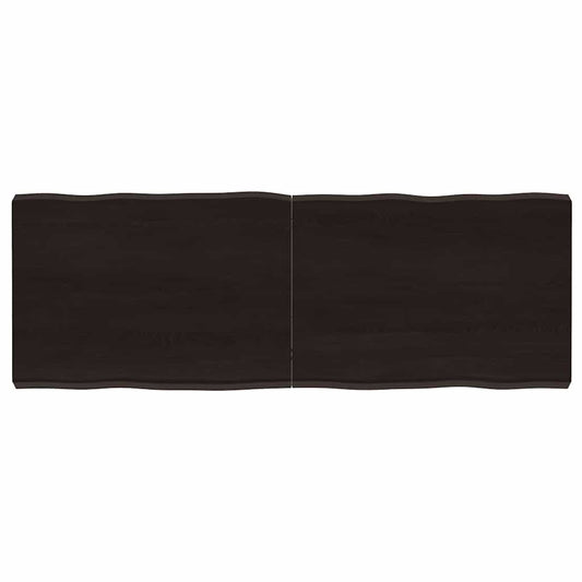 vidaXL Table Top Dark Brown 140x50x(2-6) cm Live Edge