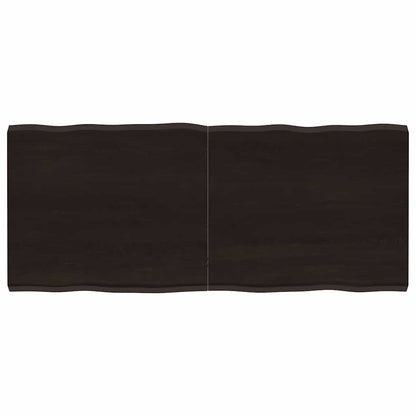 vidaXL Table Top Dark Brown 140x60x(2-4) cm Live Edge