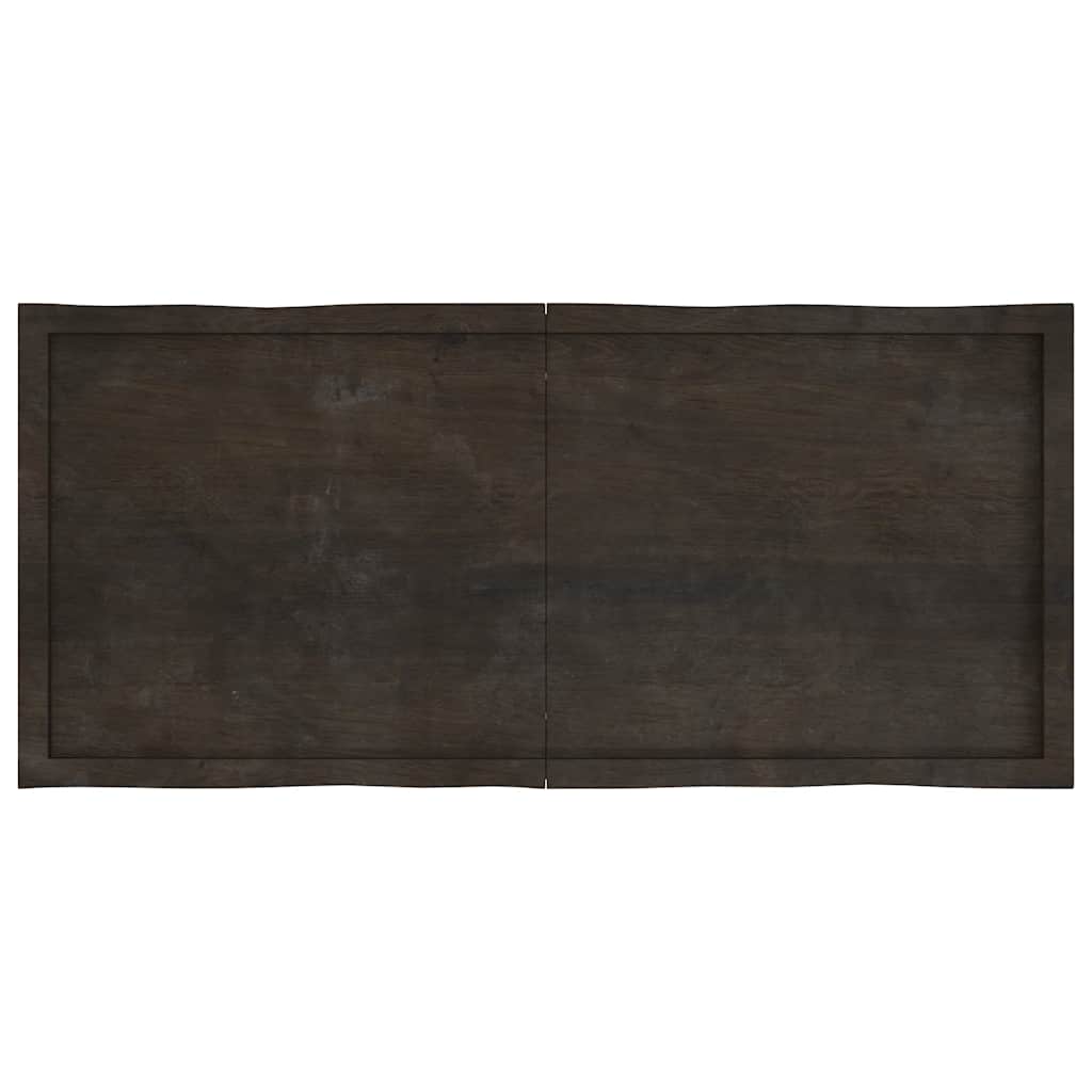 vidaXL Table Top Dark Brown 140x60x(2-4) cm Live Edge