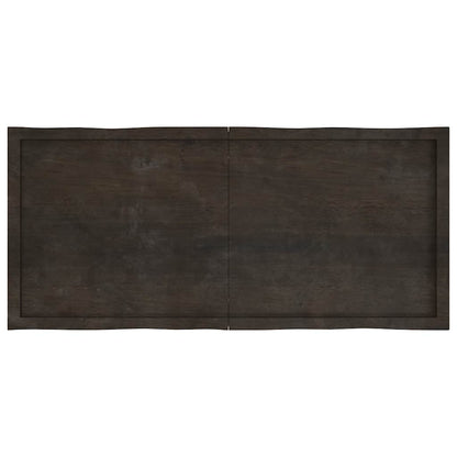 vidaXL Table Top Dark Brown 140x60x(2-4) cm Live Edge
