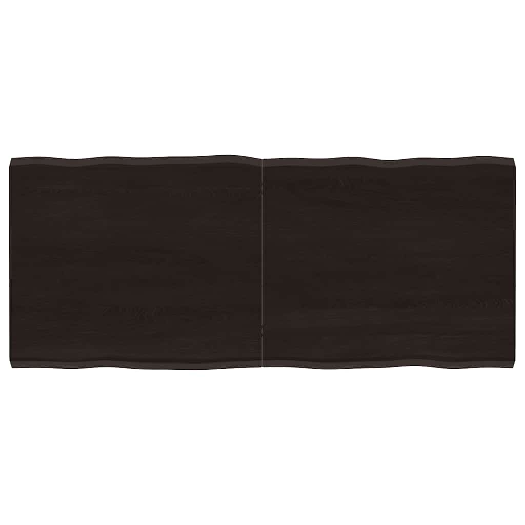 vidaXL Table Top Dark Brown 140x60x(2-4) cm Live Edge