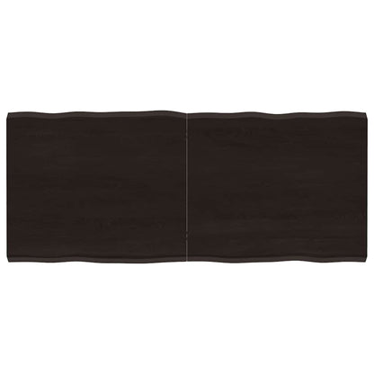 vidaXL Table Top Dark Brown 140x60x(2-4) cm Live Edge