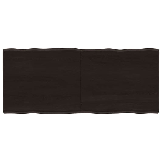 vidaXL Table Top Dark Brown 140x60x(2-4) cm Live Edge