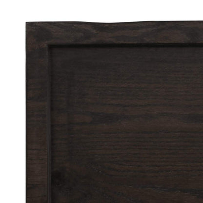 vidaXL Table Top Dark Brown 140x60x(2-6) cm Treated Solid Wood Live Edge