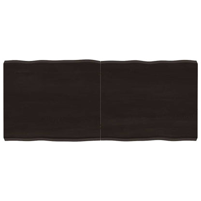 vidaXL Table Top Dark Brown 140x60x(2-6) cm Live Edge