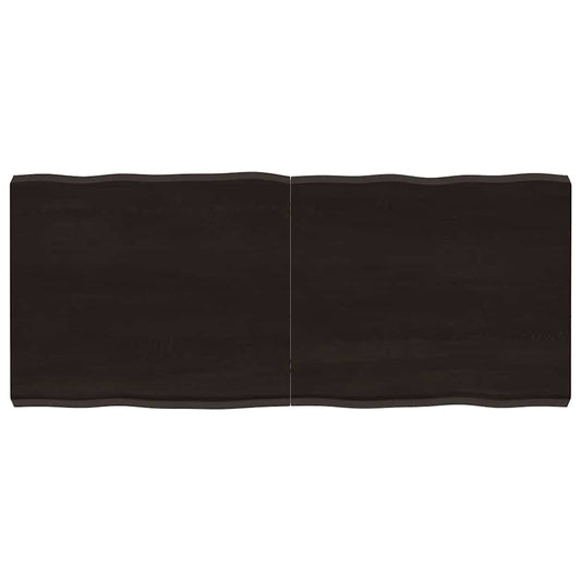 vidaXL Table Top Dark Brown 140x60x(2-6) cm Live Edge