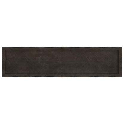 vidaXL Table Top Dark Brown 160x40x(2-4) cm Live Edge