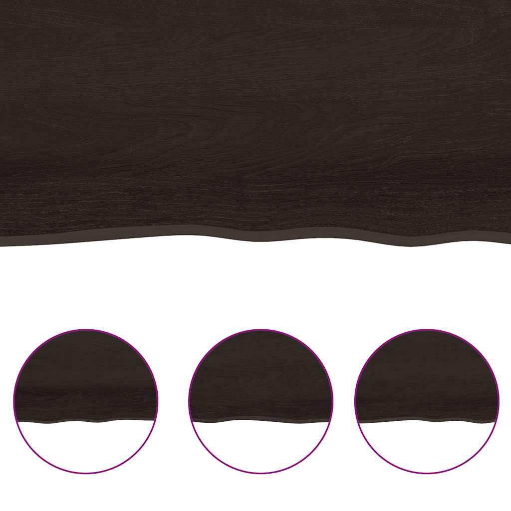 vidaXL Table Top Dark Brown 160x40x(2-4) cm Live Edge