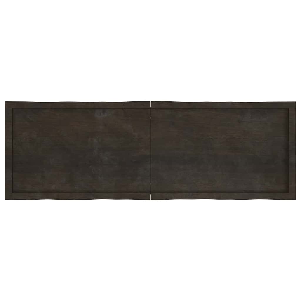 vidaXL Table Top Dark Brown 160x50x(2-4) cm Treated Solid Wood Live Edge
