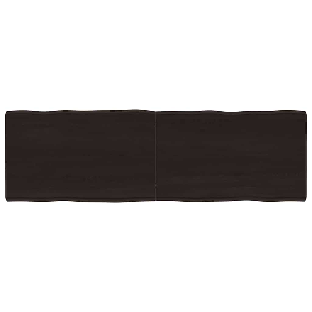 vidaXL Table Top Dark Brown 160x50x(2-6) cm Treated Solid Wood Live Edge