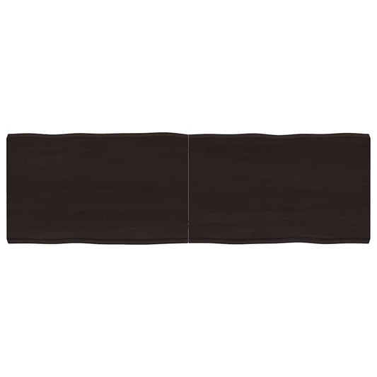 vidaXL Table Top Dark Brown 160x50x(2-6) cm Treated Solid Wood Live Edge