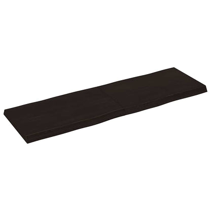 vidaXL Table Top Dark Brown 160x50x(2-6) cm Treated Solid Wood Live Edge