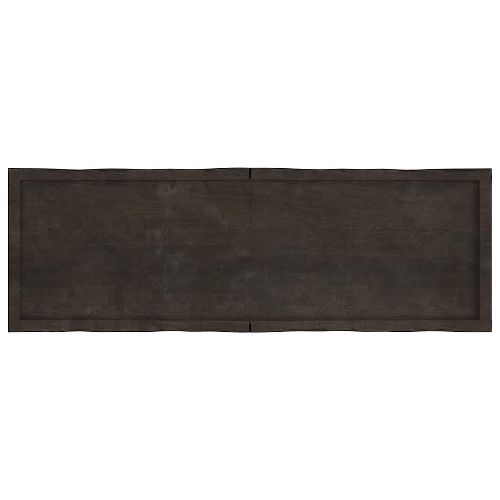vidaXL Table Top Dark Brown 160x50x(2-6) cm Treated Solid Wood Live Edge