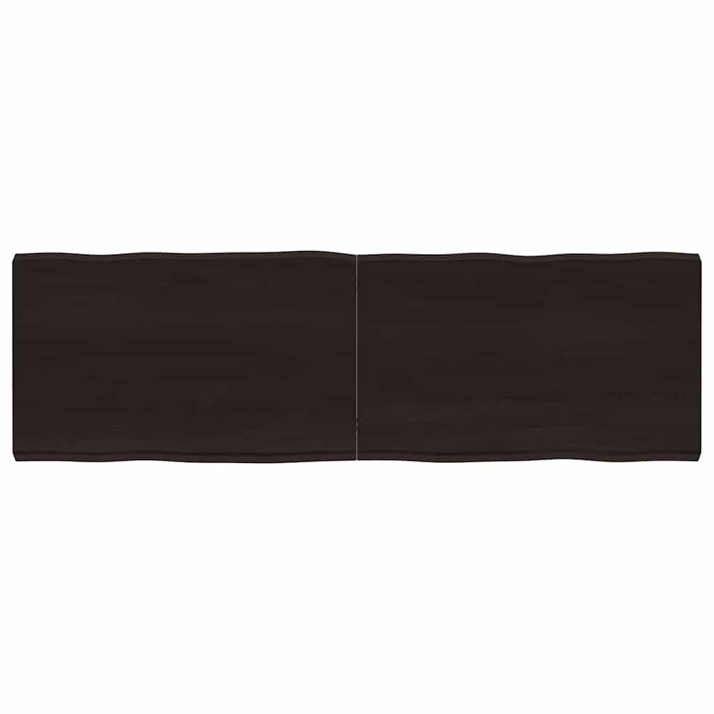 vidaXL Table Top Dark Brown 160x50x(2-6) cm Live Edge