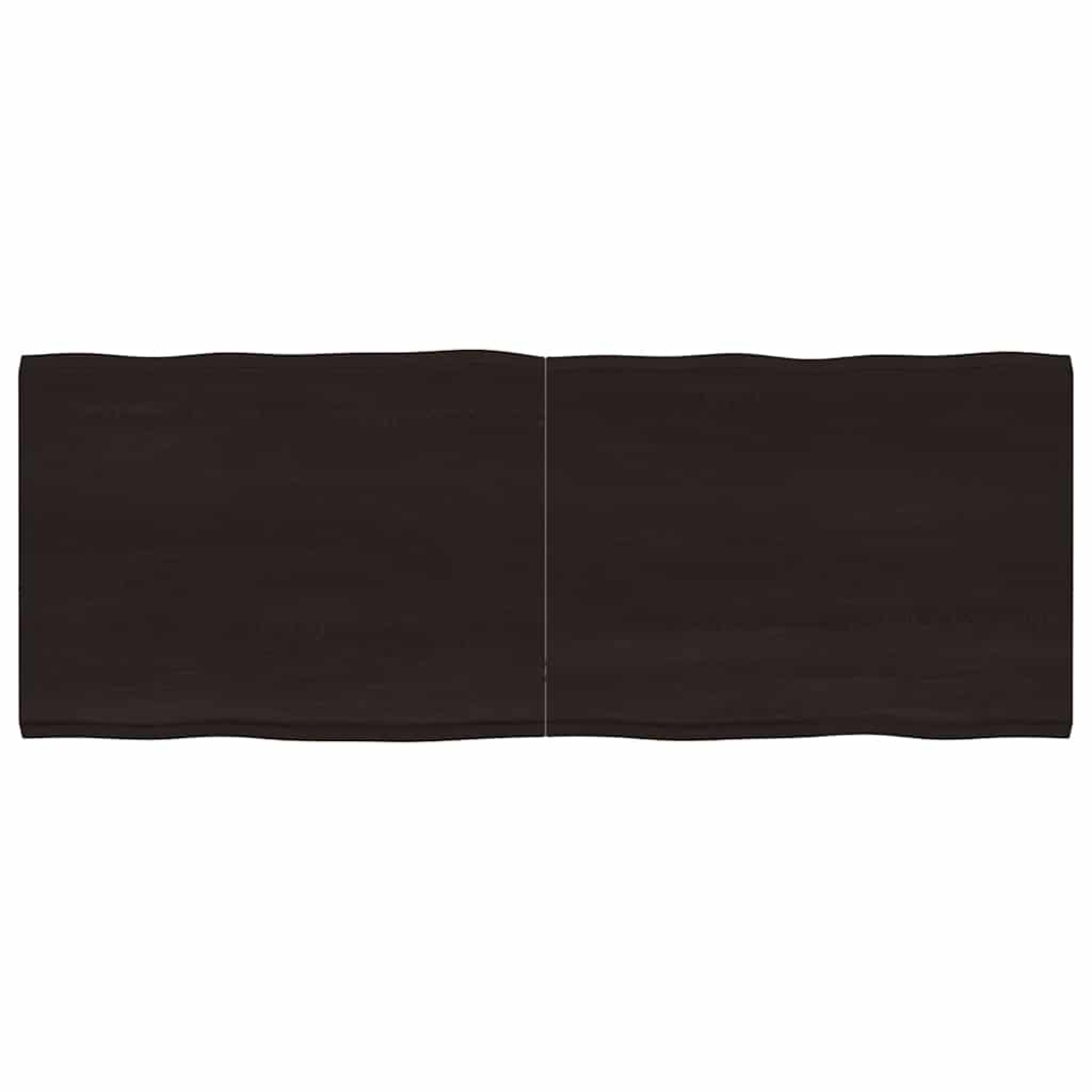 vidaXL Table Top Dark Brown 160x60x(2-4) cm Live Edge