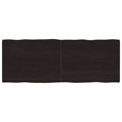 vidaXL Table Top Dark Brown 160x60x(2-4) cm Live Edge
