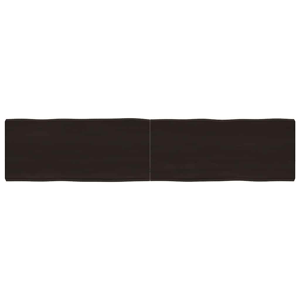 vidaXL Table Top Dark Brown 180x40x(2-6) cm Live Edge