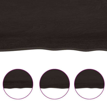 vidaXL Table Top Dark Brown 180x50x(2-6) cm Live Edge
