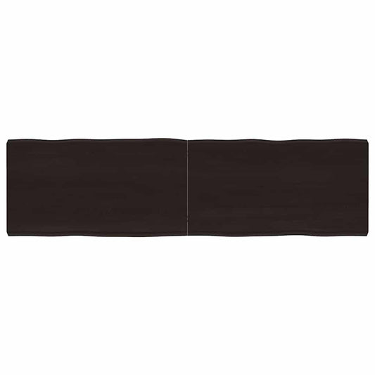 vidaXL Table Top Dark Brown 180x50x(2-6) cm Live Edge