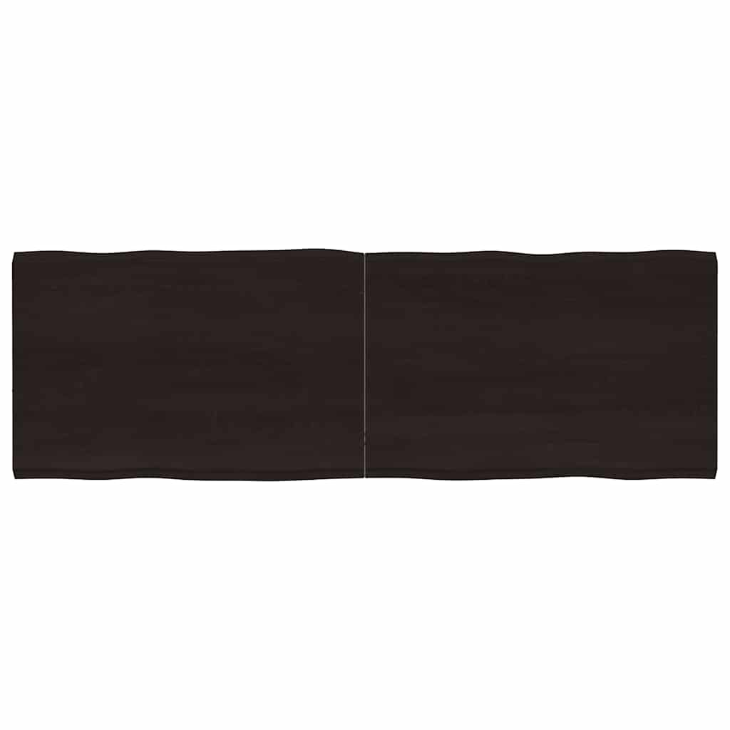vidaXL Table Top Dark Brown 180x60x(2-4) cm Live Edge