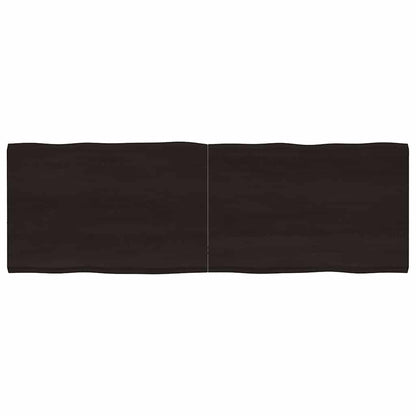 vidaXL Table Top Dark Brown 180x60x(2-4) cm Live Edge