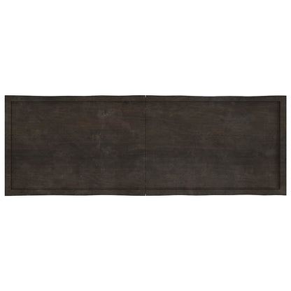 vidaXL Table Top Dark Brown 180x60x(2-4) cm Live Edge