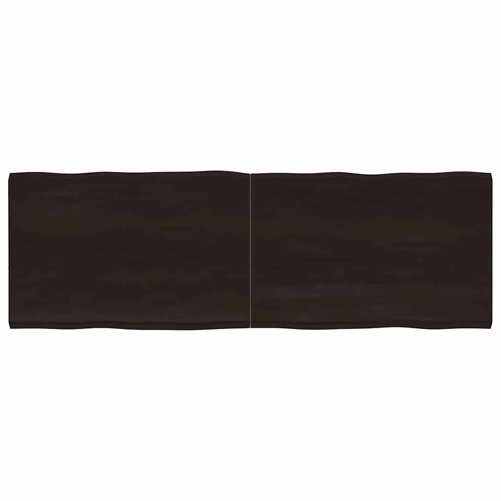 vidaXL Table Top Dark Brown 180x60x(2-4) cm Live Edge