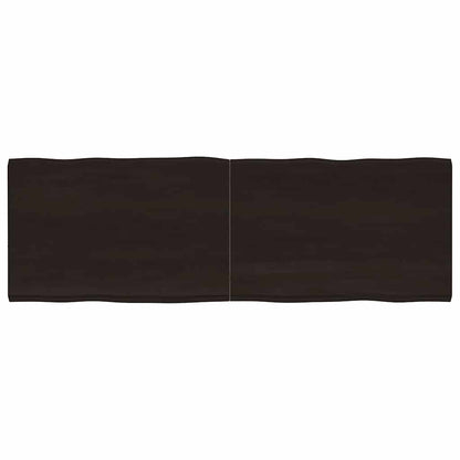 vidaXL Table Top Dark Brown 180x60x(2-4) cm Live Edge