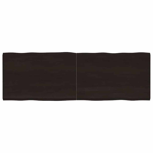 vidaXL Table Top Dark Brown 180x60x(2-4) cm Live Edge