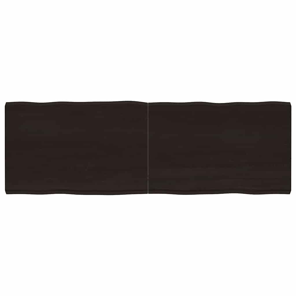 vidaXL Table Top Dark Brown 180x60x(2-6) cm Treated Solid Wood Live Edge