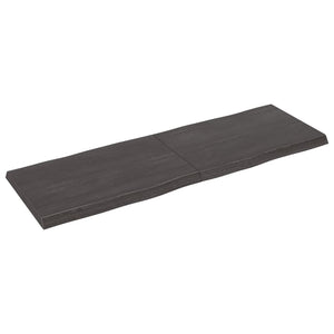vidaXL Table Top Dark Brown 180x60x(2-6) cm Treated Solid Wood Live Edge
