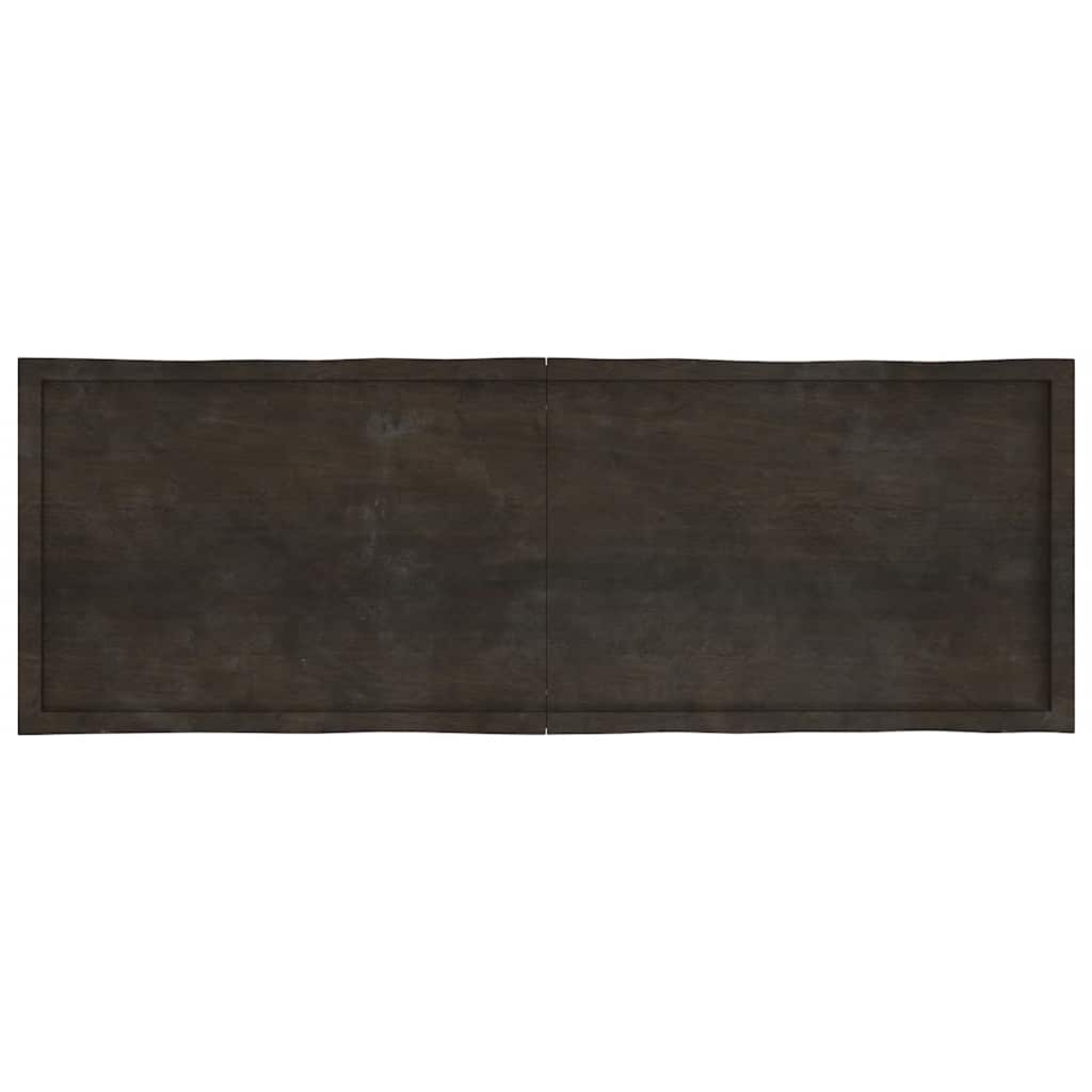 vidaXL Table Top Dark Brown 180x60x(2-6) cm Treated Solid Wood Live Edge