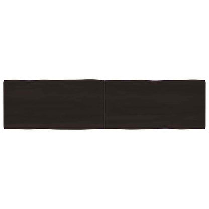 vidaXL Table Top Dark Brown 200x50x(2-6) cm Treated Solid Wood Live Edge