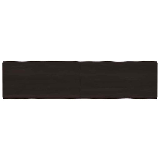 vidaXL Table Top Dark Brown 200x50x(2-6) cm Treated Solid Wood Live Edge