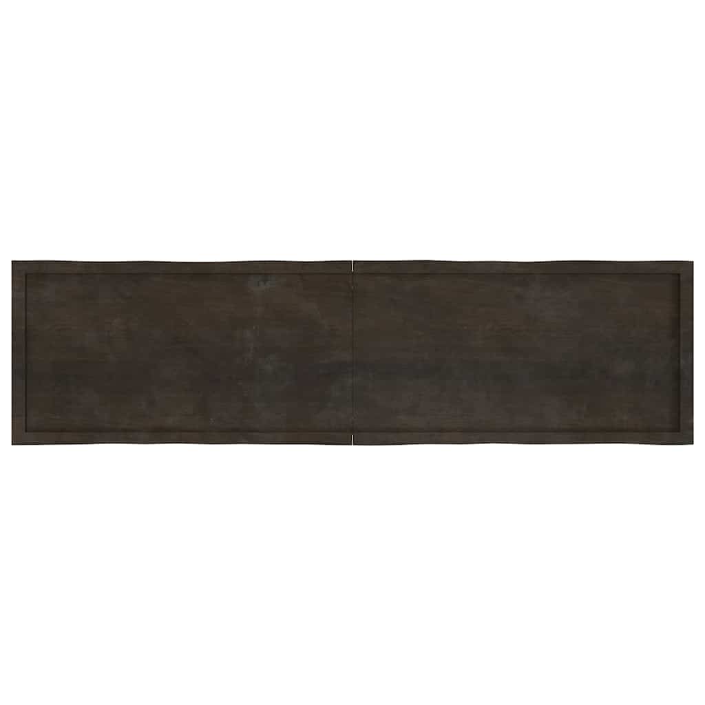 vidaXL Table Top Dark Brown 200x50x(2-6) cm Live Edge