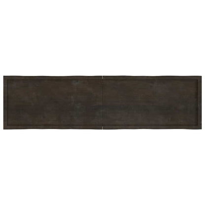 vidaXL Table Top Dark Brown 200x50x(2-6) cm Live Edge