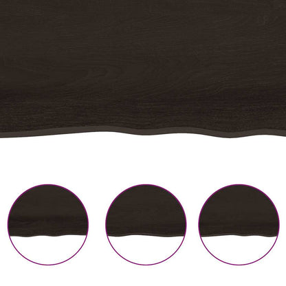 vidaXL Table Top Dark Brown 200x50x(2-6) cm Live Edge