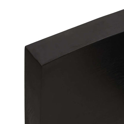 vidaXL Table Top Dark Brown 200x50x(2-6) cm Live Edge