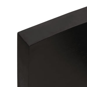 vidaXL Table Top Dark Brown 200x50x(2-6) cm Treated Solid Wood Live Edge