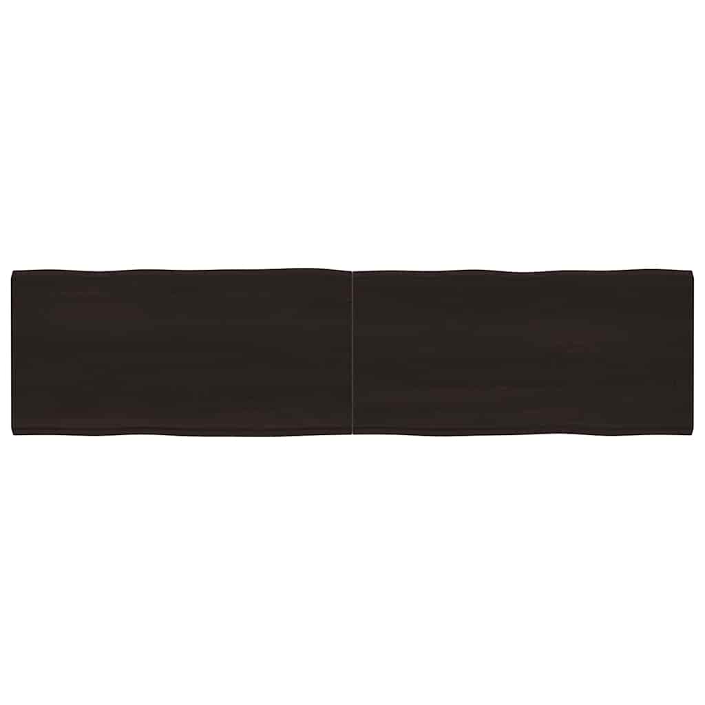 vidaXL Table Top Dark Brown 200x50x(2-6) cm Live Edge